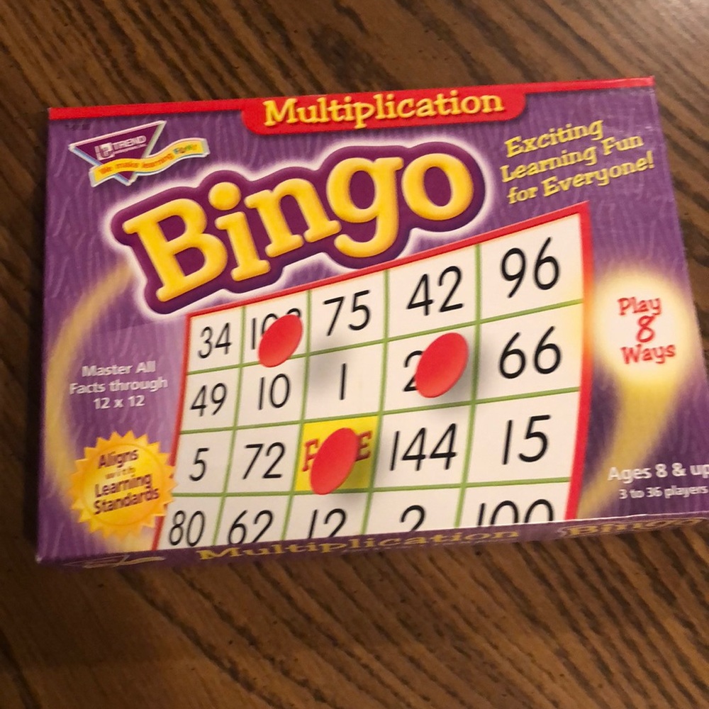 Trend Multiplication Bingo game